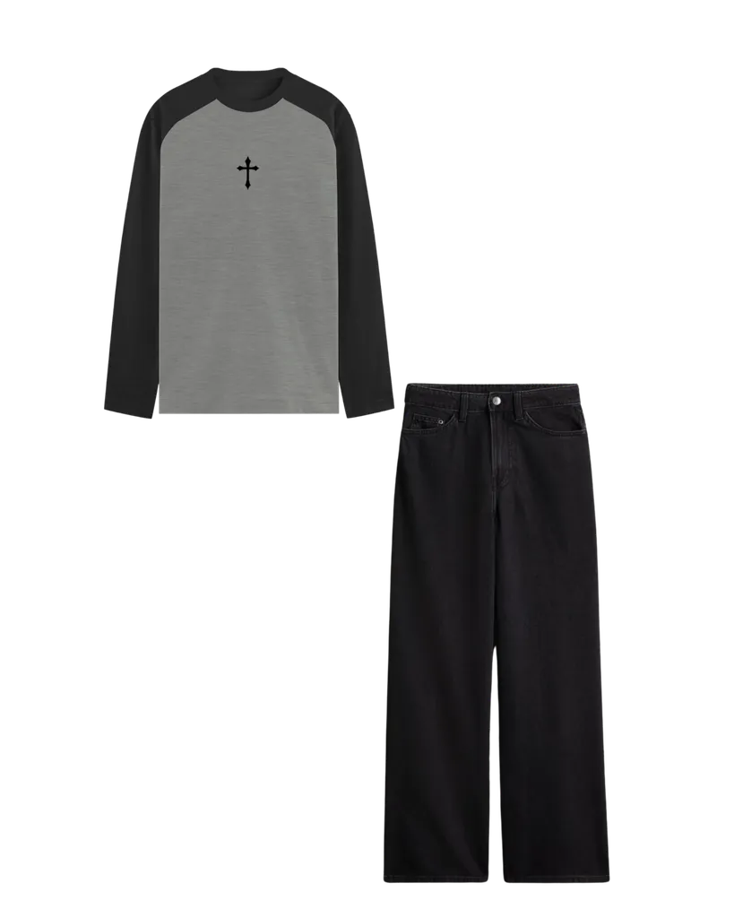 Raglan x Black Jeans