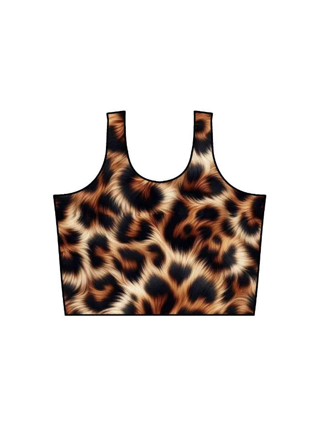 leopard crop tank (XS)