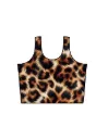 leopard crop tank